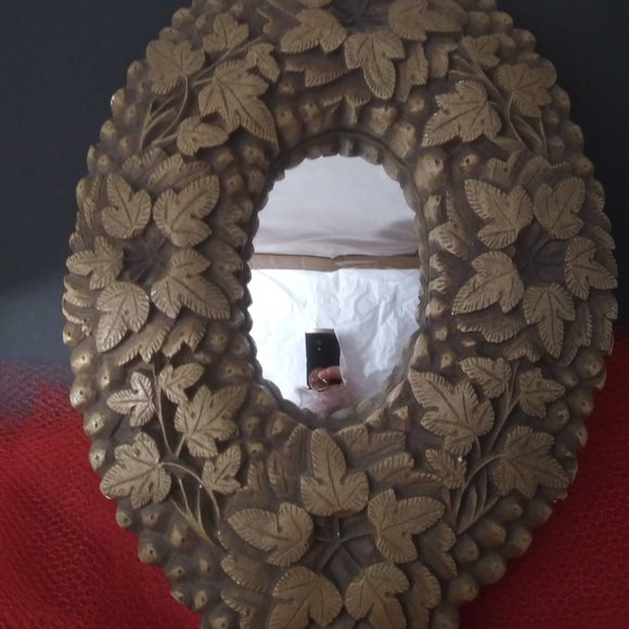 Vintage gargoyles studio fine reproductions new york chalkware CONVEX mirror - Picture 3 of 16